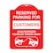 Signmission Reserved Parking for Customers Unauthorized Vehicles Towed Away, A-DES-RW-1824-23121 A-DES-RW-1824-23121 - alternate 1